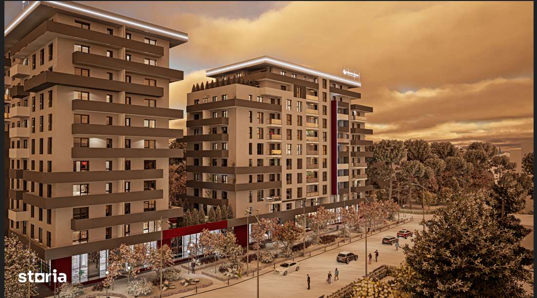 Apartament cu 2 camere, compartimentare moderna, 49mpConfort Evolution