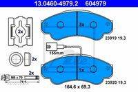 KLOCKI HAMULCOWE PRZÓD  FIAT DUCATO/ CITROEN JUMPER/ PEUGEOT BOXER (1.8T) GR.19MM+ CZUJ.* TRW BA2324 - 2