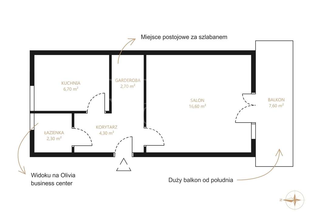 Kawalerka - podziel na 2 pokoje, obok OBC, balkon - Pełny obrazek: 3/7