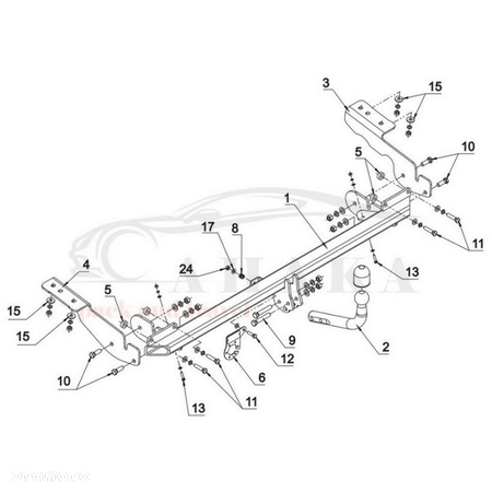 Hak Holowniczy Odkręcany Do Citroen C4 Grand Picasso 2006-2013 - 4