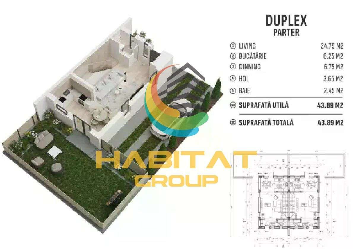 Pallady vila tip DUPLEX  4 camere 101 mp GATA DE MUTARE - Imagine principală: 2/20