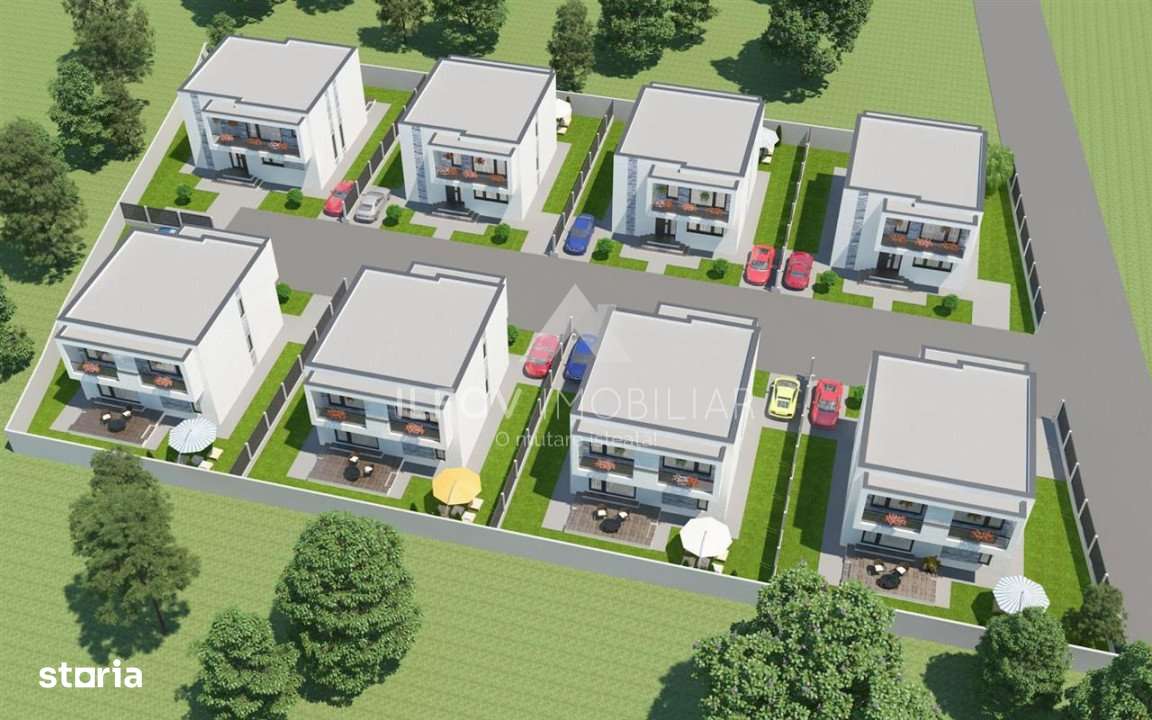 Ansamblu 8 case la structura, 3298mp teren, autorizatie valabila - Imagine principală: 3/13
