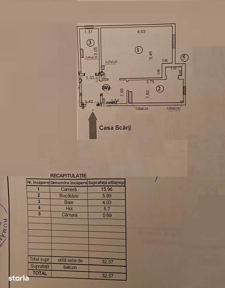 Apartament cu o camera Mazepa 2- Faleza parter CT-0