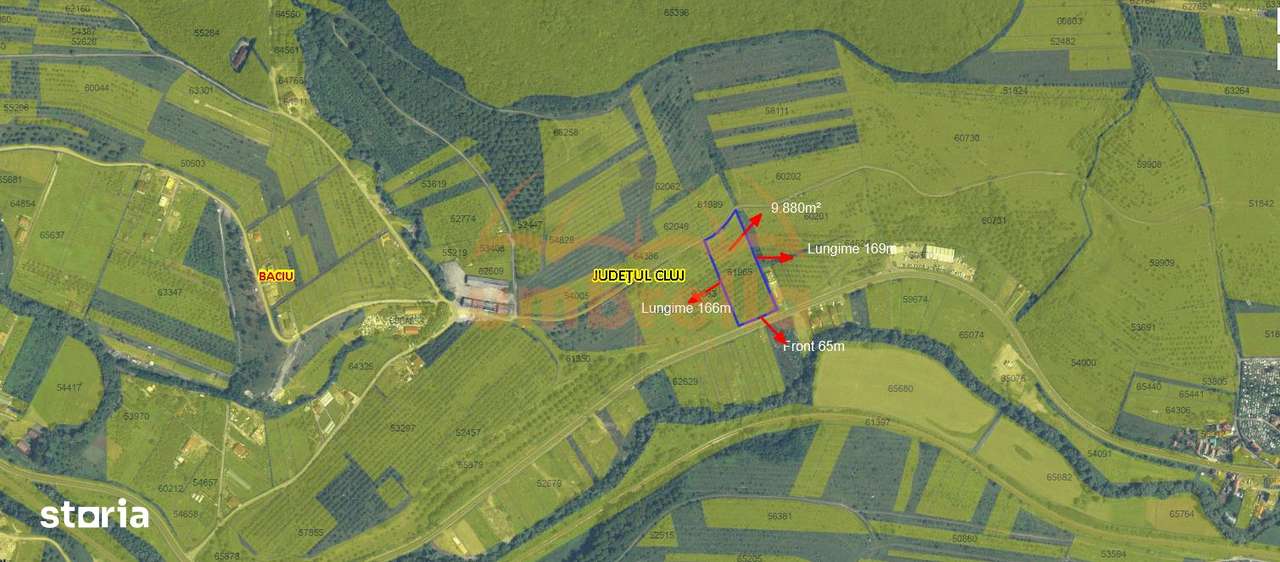 Teren intravilan de vanzare in Baciu 9.880m² - Imagine principală: 1/4
