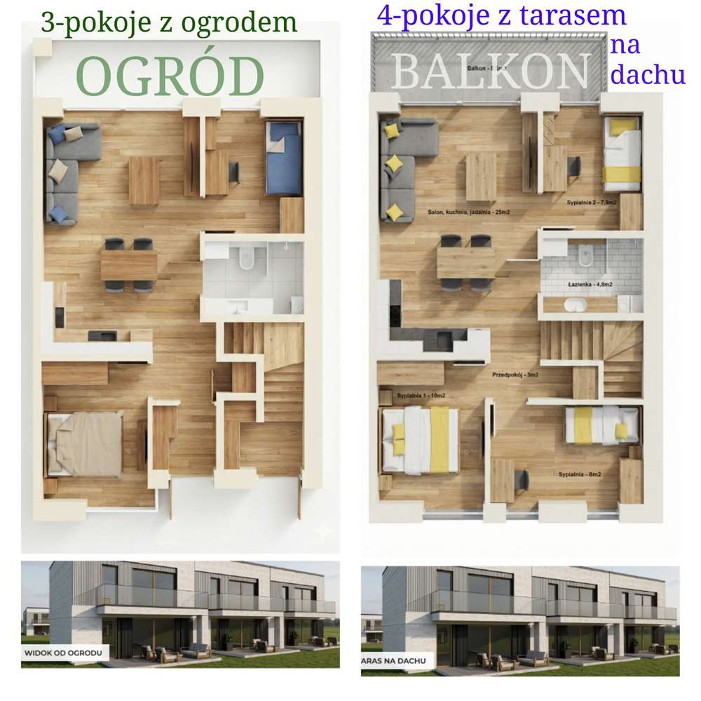 4 pokoje | balkon + taras na dachu | niezależne wejście  ul. Spacerowa - Pełny obrazek: 5/5