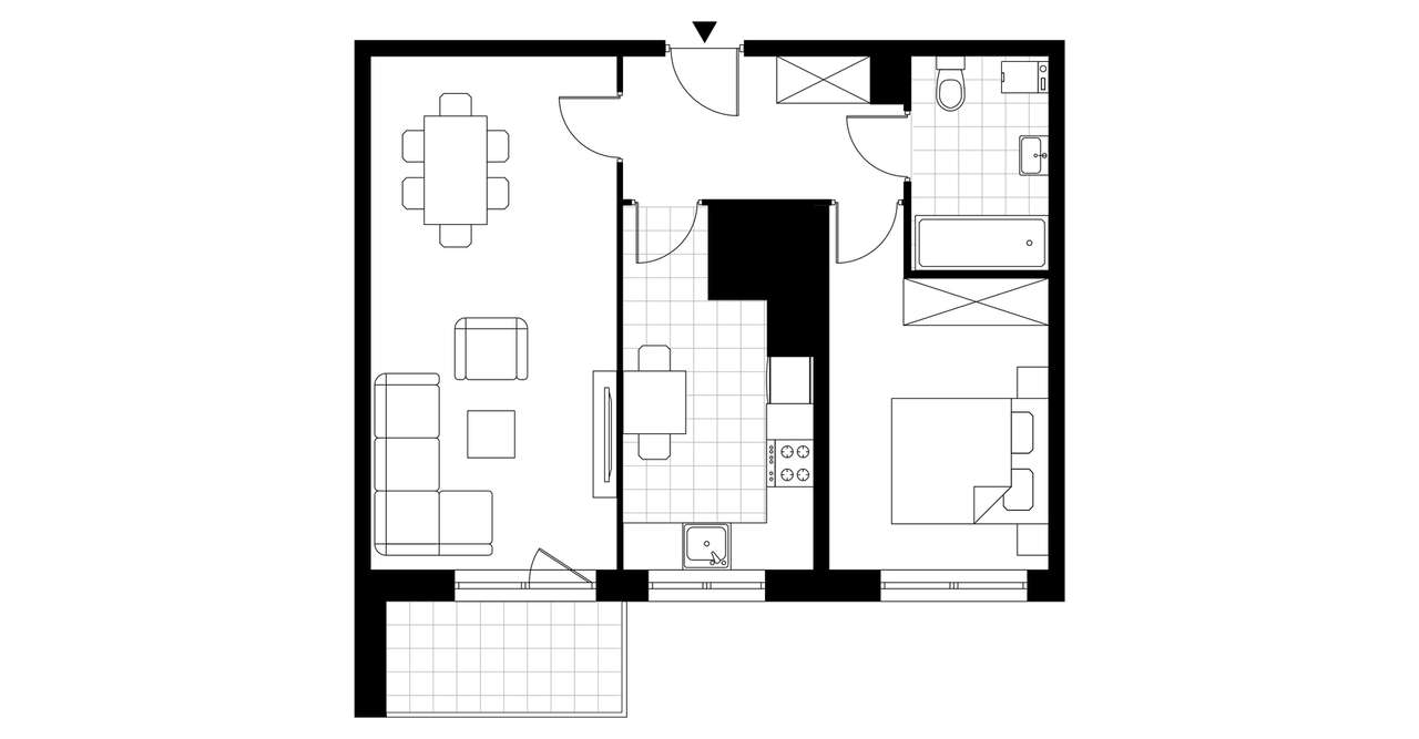 2-pokojowe mieszkanie 52m2 + balkon Bez Prowizji - Pełny obrazek: 3/5