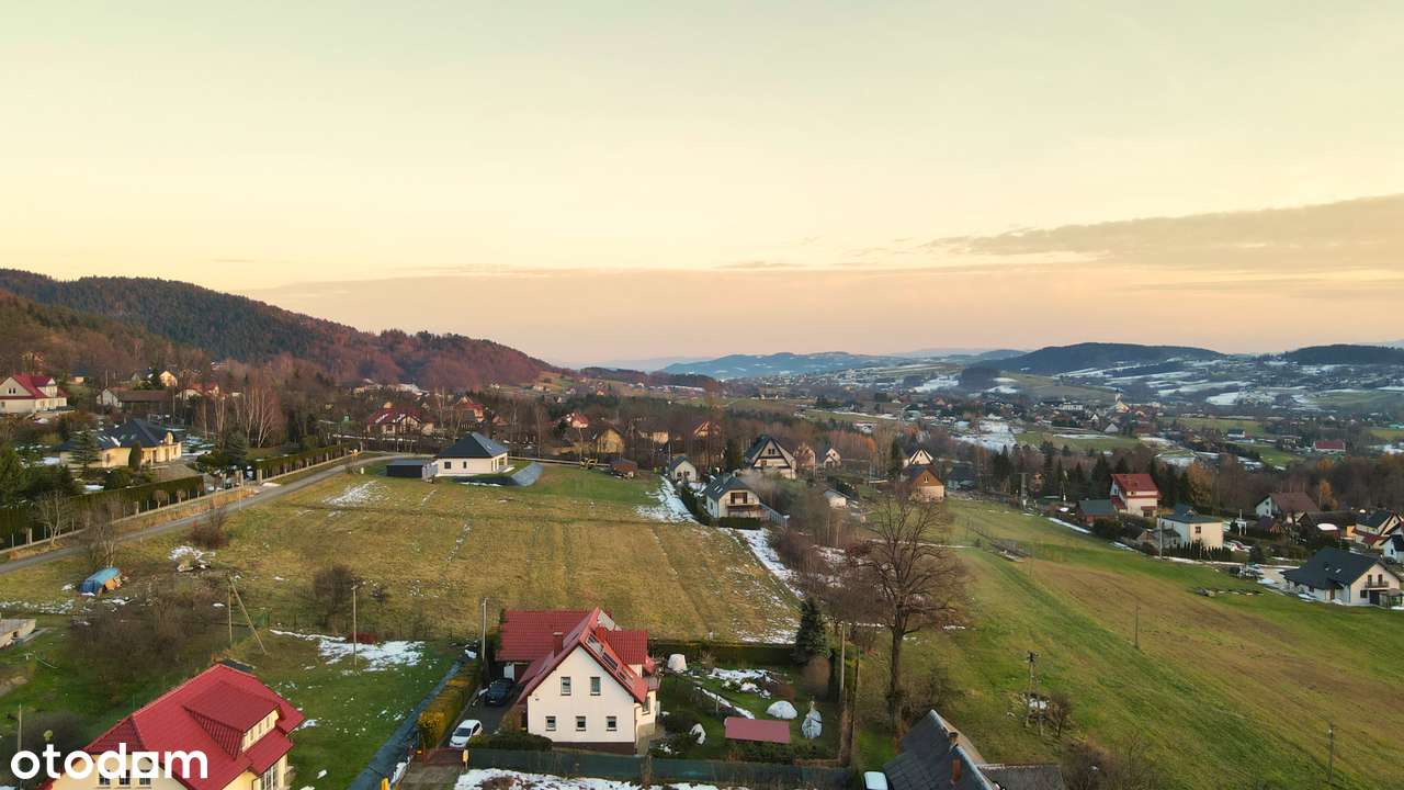 Limanowa, Bystra. Widokowa działka budowlana. Konkret pod budowę.-7
