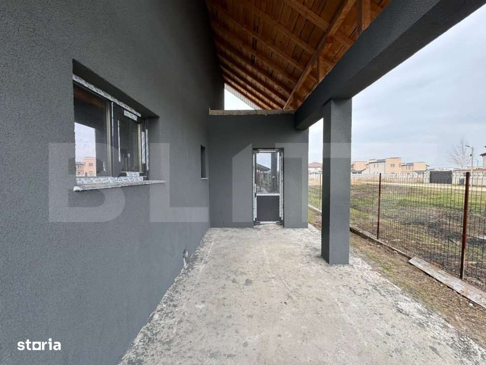 Casa semi-finisata P + M, 110 mp utili, teren 339 mp, Pielesti, zona M - Imagine principală: 4/19