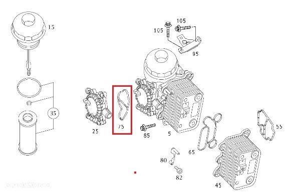 MERCEDES W163 W220 Uszczelka obudowy filtra oleju - 3