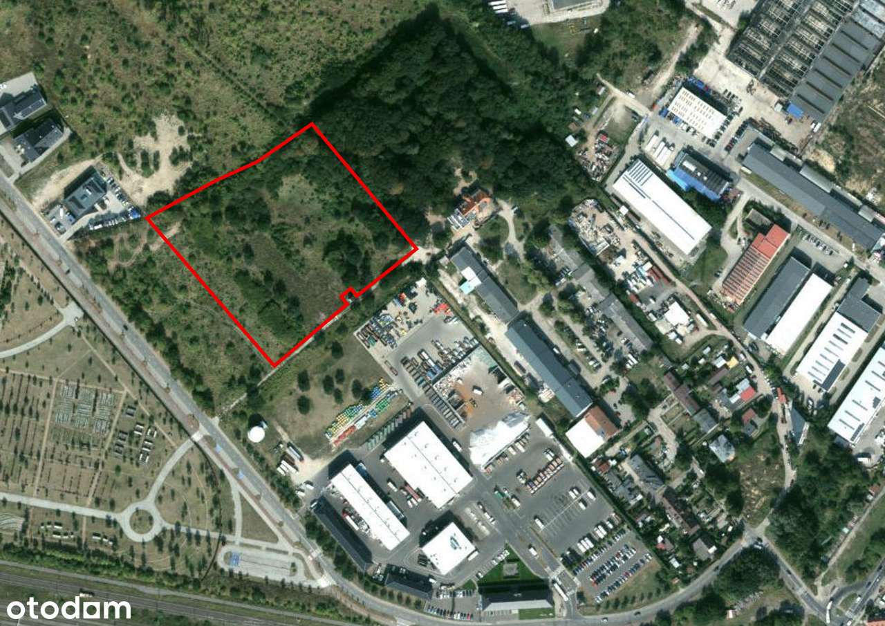 Działka komercyjna 1,98 ha pod magazyn/produkcję – Szczecin Gumieńce