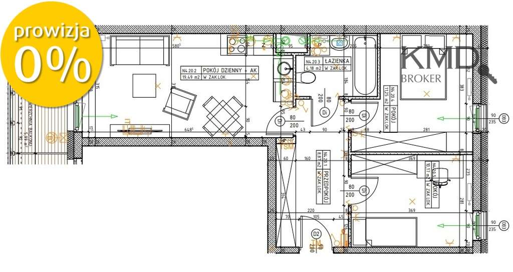 Mieszkanie 3-pok w Nowym Budownictwie-Ponikwoda-2