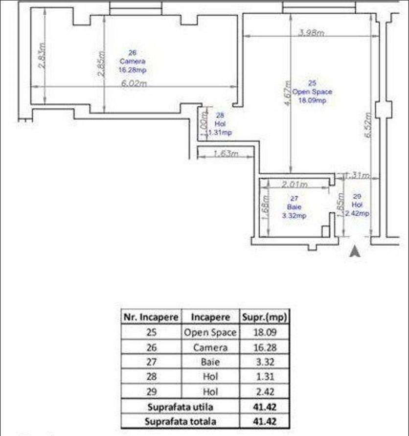 Apartament cu 2 camere pe etaj intermediar la Crystal Residence-6