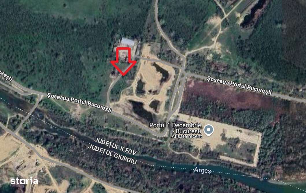 Teren 4 ha cu hale si posibilitate exploatare pietris langa Portul 1 D - Imagine principală: 1/2