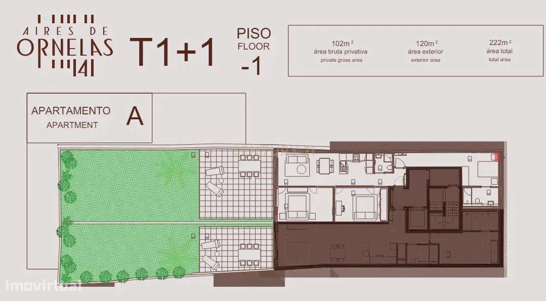 Apartamento T1+2 com jardim junto a praça velasques - Grande imagem: 2/24