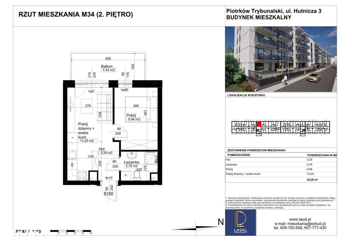 Hutnicza 3  I  mieszkanie 2-pok.  I  34 - Pełny obrazek: 2/7