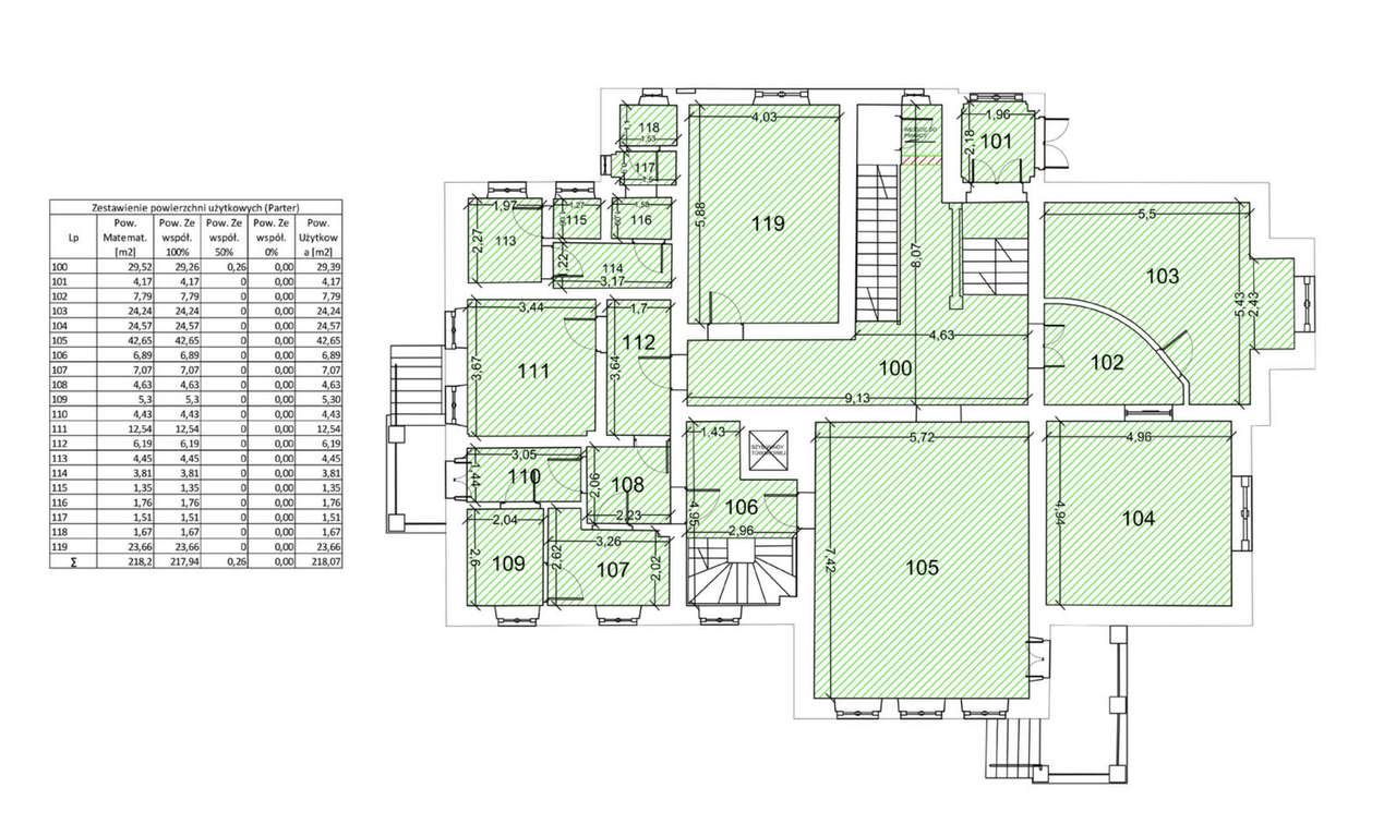 Zabytkowa willa biurowo-usługowa 509 m² w centrum Rybnika blisko Rynku-16