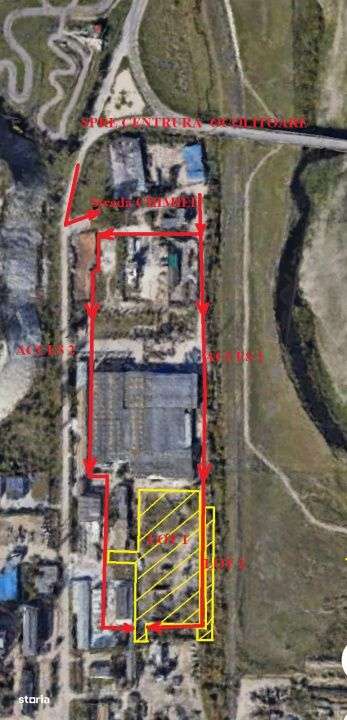 Teren industrial 14.740 mp, de vanzare, autorizatie constr., str Chimi-4
