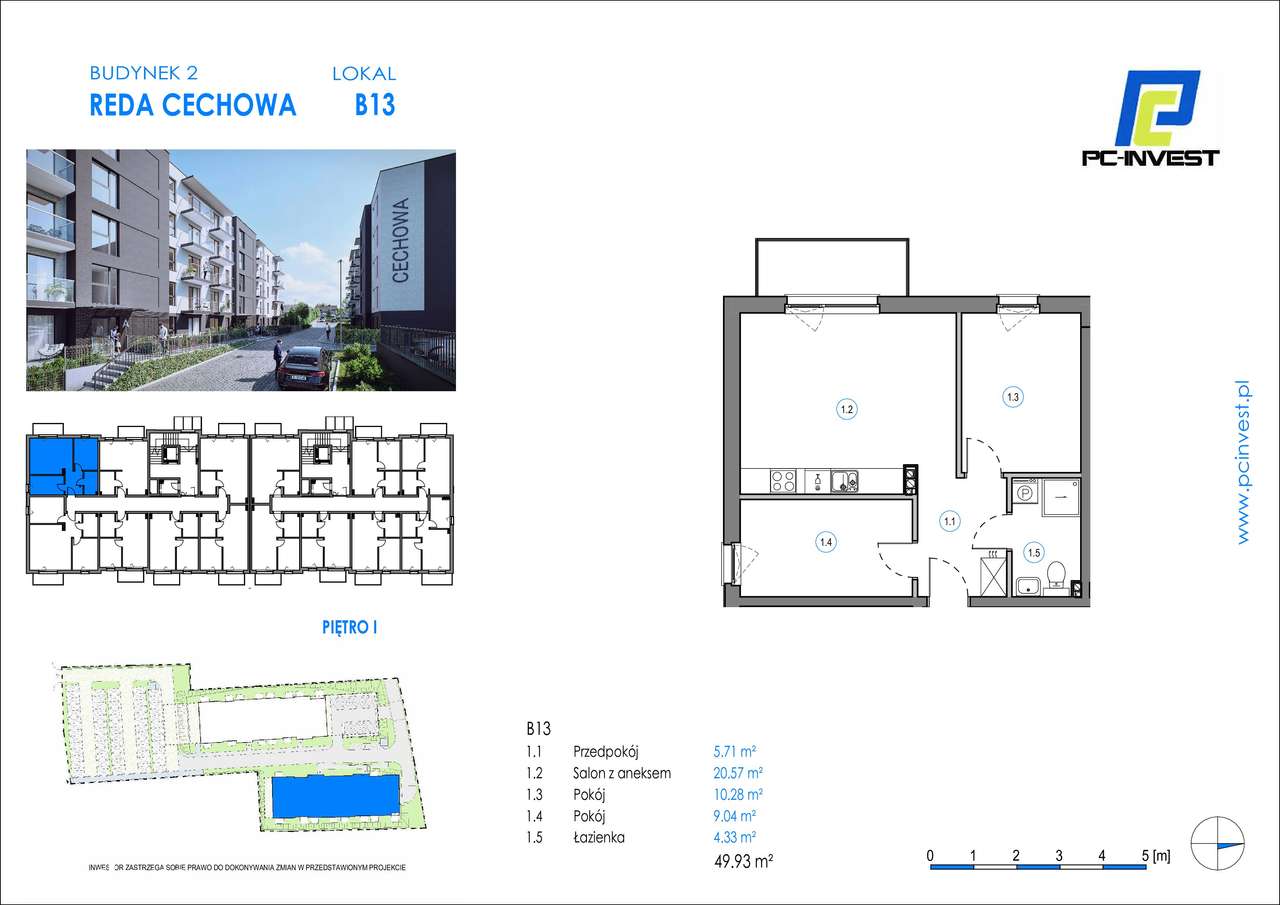 3-pokojowe mieszkanie 49m2 Bezpośrednio - Pełny obrazek: 2/8