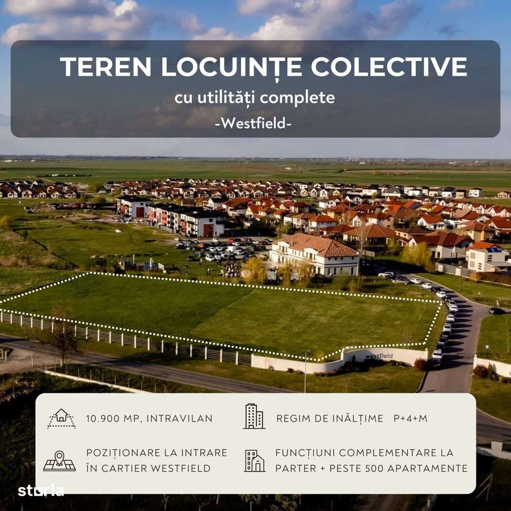 Teren intravilan pentru construcții complementare P+4+M-0