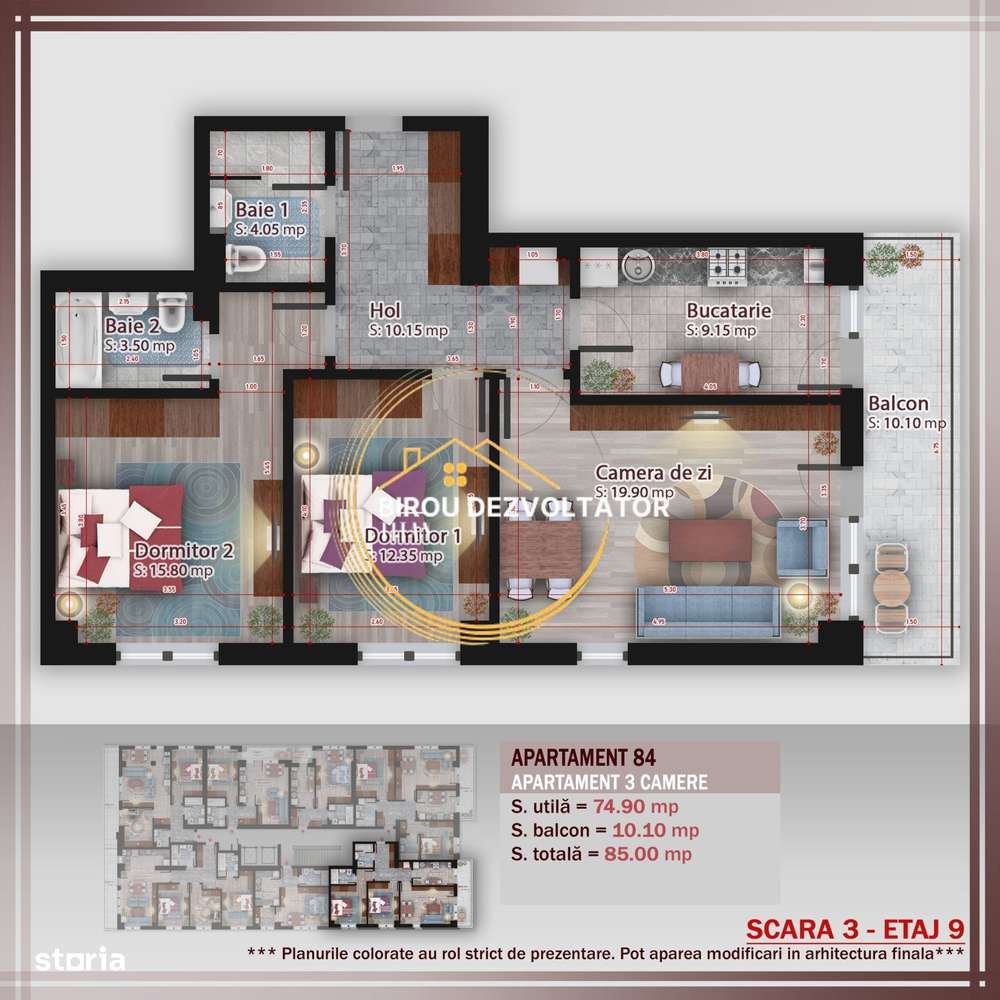 Decomandat 2 bai ansamblu premium metrou Teclu 12minute pallady ikea-2