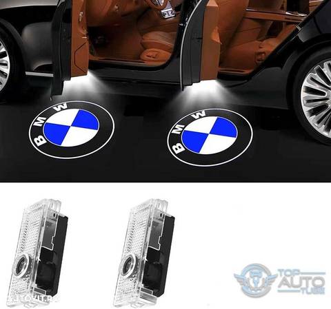 Set 2 X lampi led portiera cu proiector BMW Logo Seria 1/2/3/4/5/6/7/X - 2