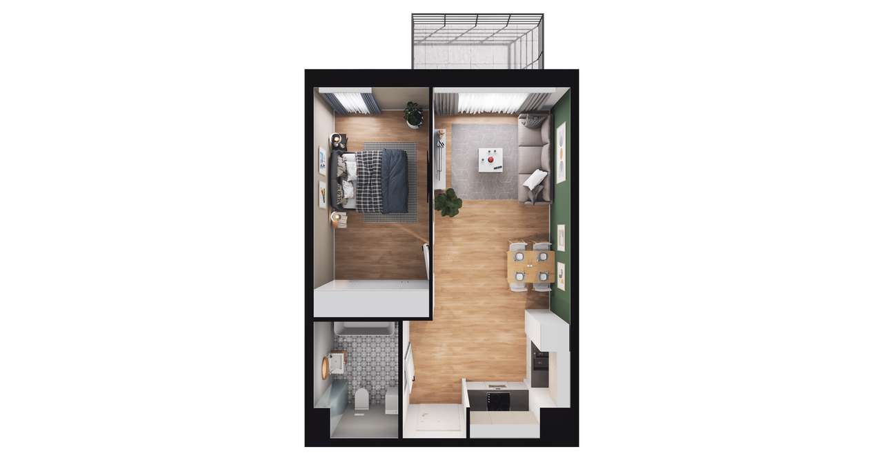 Jaroty Południe | mieszkanie 2-pok. | A-23 - Pełny obrazek: 3/9