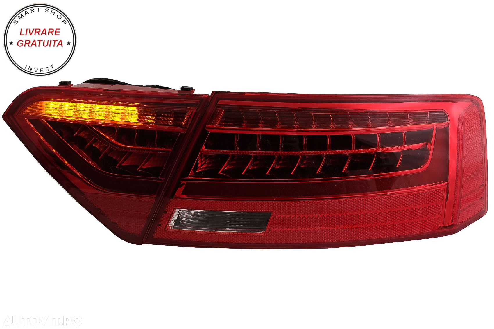 Stopuri LED Audi A5 8T Facelift (2012-2016) Semnal Secvential Dinamic- livrare gratuita - 5