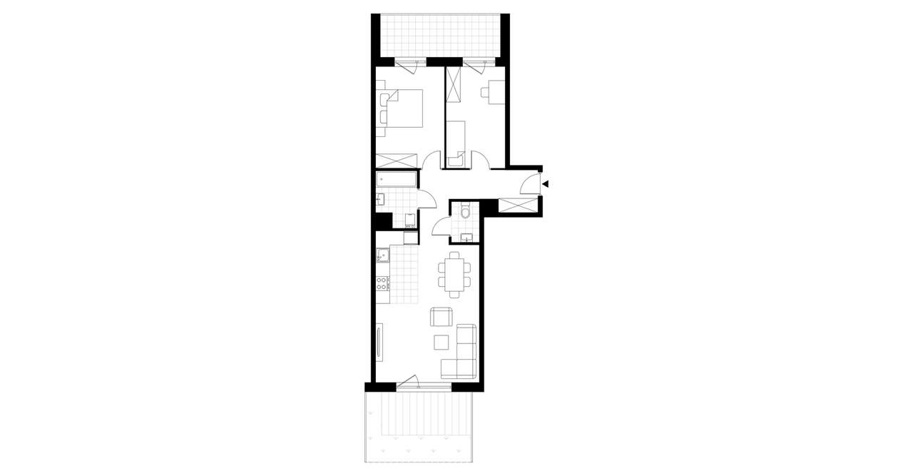 3-pokojowe mieszkanie 65m2 + ogródek - Pełny obrazek: 4/6
