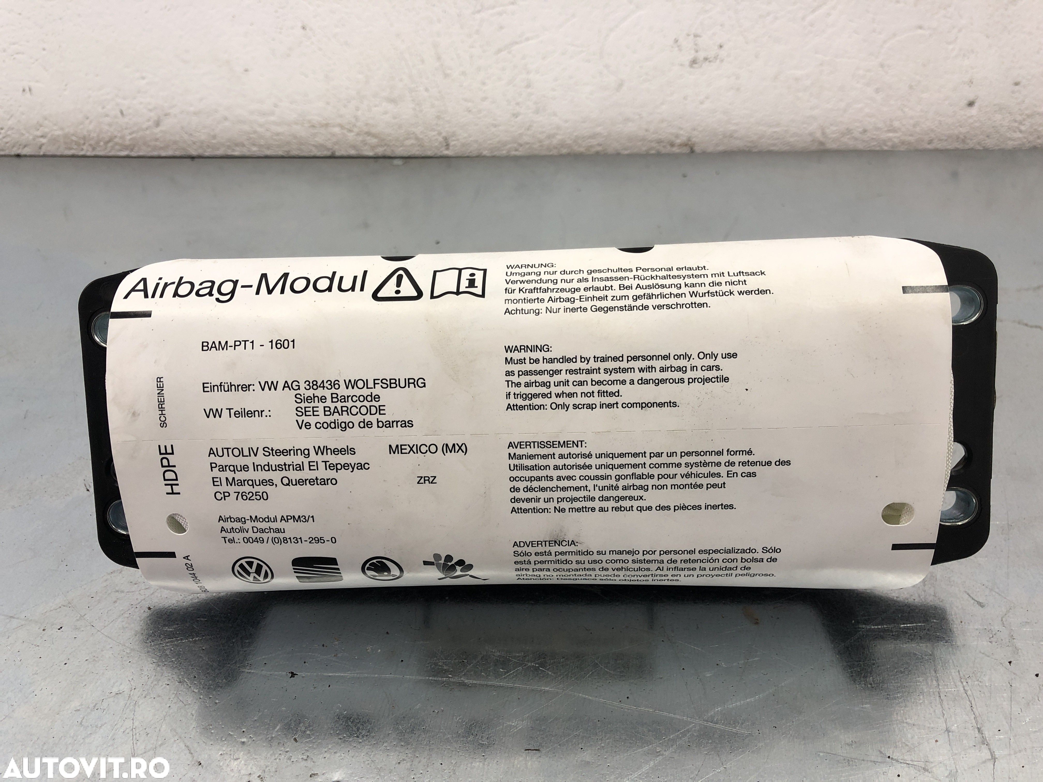 Airbag pasager VW Golf 6 1.4 TSI Variant, 160CP, CAV - 1