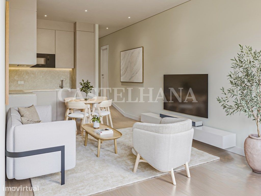 Apartamento T0 com varanda em novo empreendimento na Graça - Grande imagem: 1/37