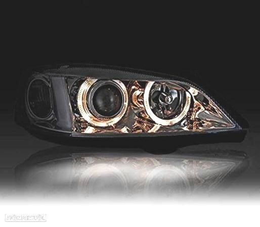 FARÓIS PARA OPEL ASTRA G 97-04 ANGEL EYES CROMADOS - 2