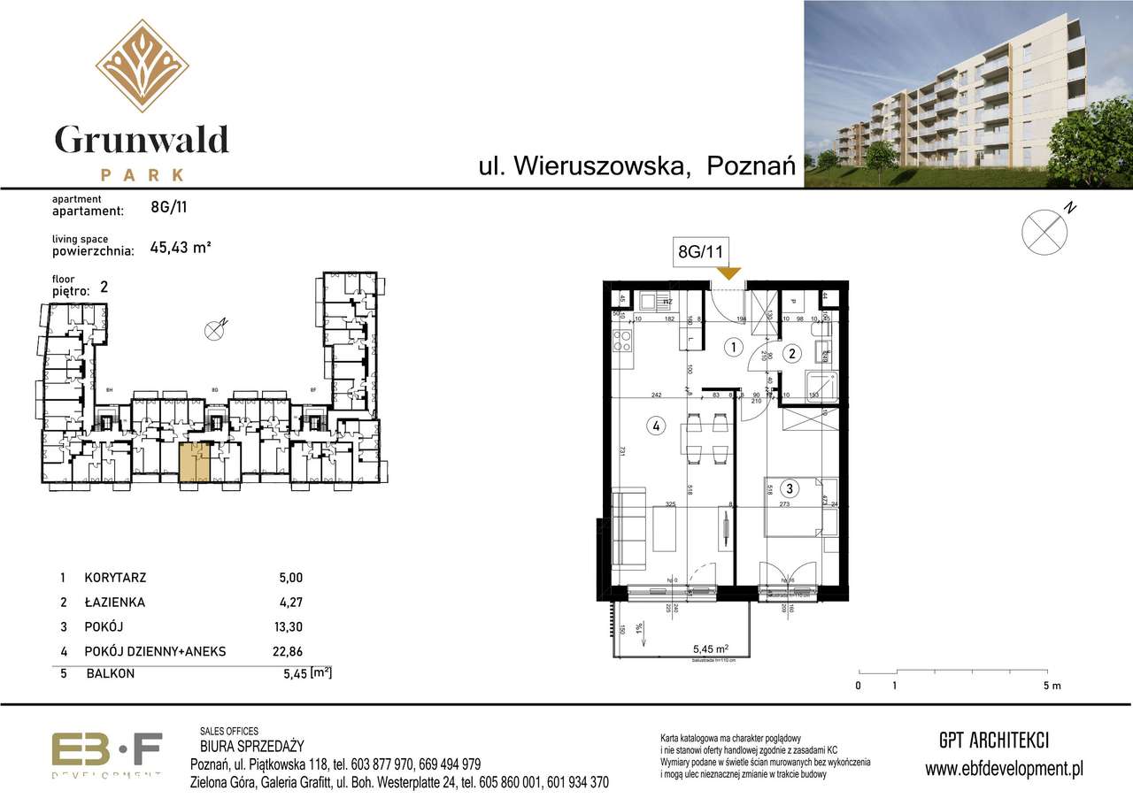 Grunwald Park | mieszkanie 2-pok. | 8G_11 - Pełny obrazek: 2/7