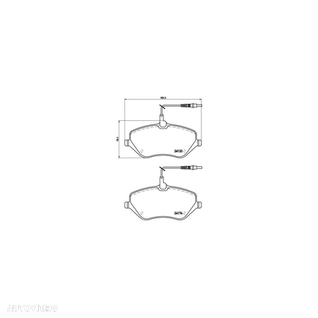 Placute frana fata Citroen C5 2 Break (Re), 09.2004-, marca SRLine S70-0461 - 1