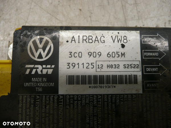 VW PASSAT B6 2.0TDI KOMBI MODUŁ SENSOR PODUSZEK AIRBAG 3C0909605M - 2