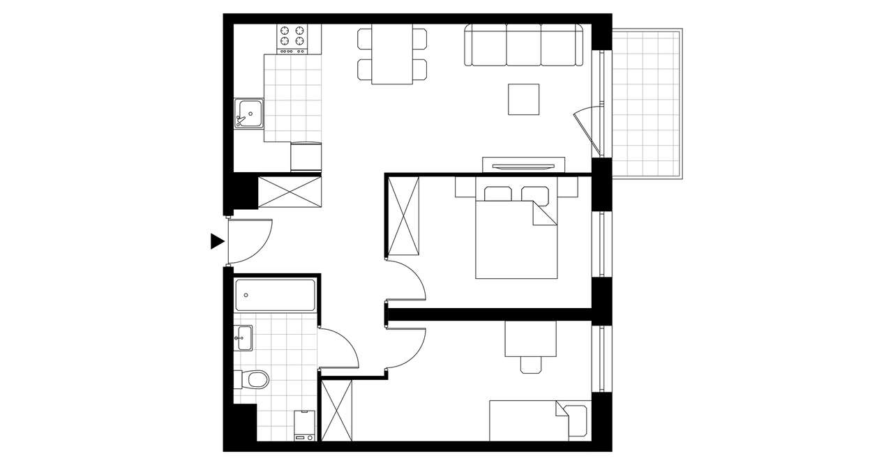 Pod Jeleniami | mieszkanie 3-pok. | A1.2/1 - Pełny obrazek: 4/9