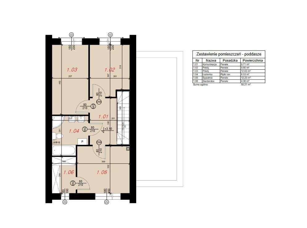 Dom w zabudowie bliźniaczej Dierzążenko - 133 m2 - Pełny obrazek: 5/6