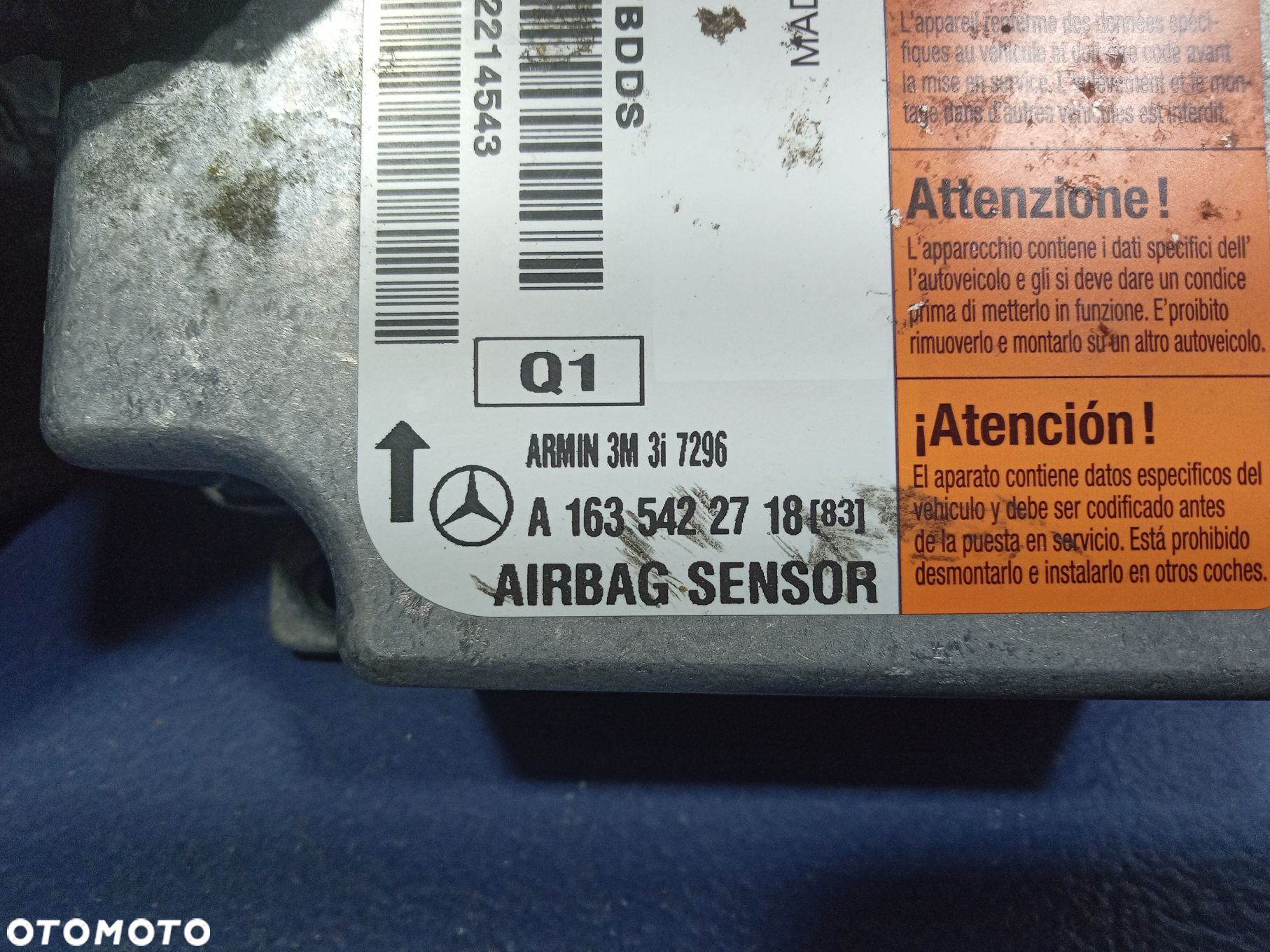 MERCEDES ML W163 LIFT MODUŁ STEROWNIK AIRBAG A1635422718 - 2