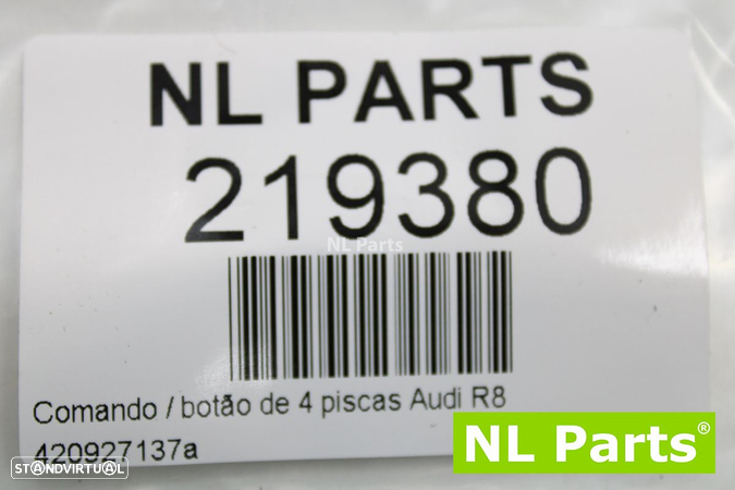 Comando / botão de 4 piscas Audi R8 420927137a - 4