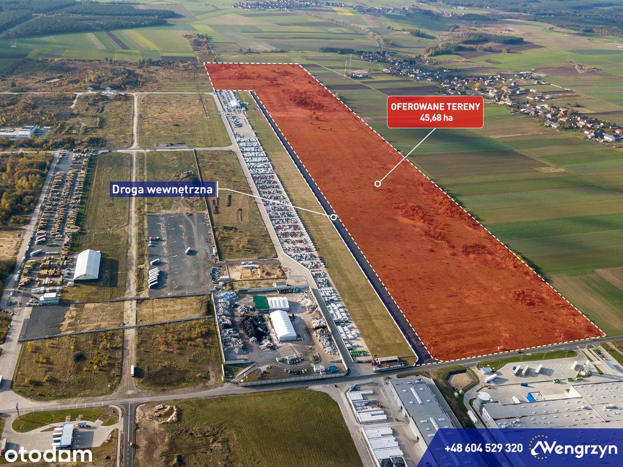 Autostrada A4, teren inwestycyjny 45,68 ha z PNB! media,idealny dojazd-11