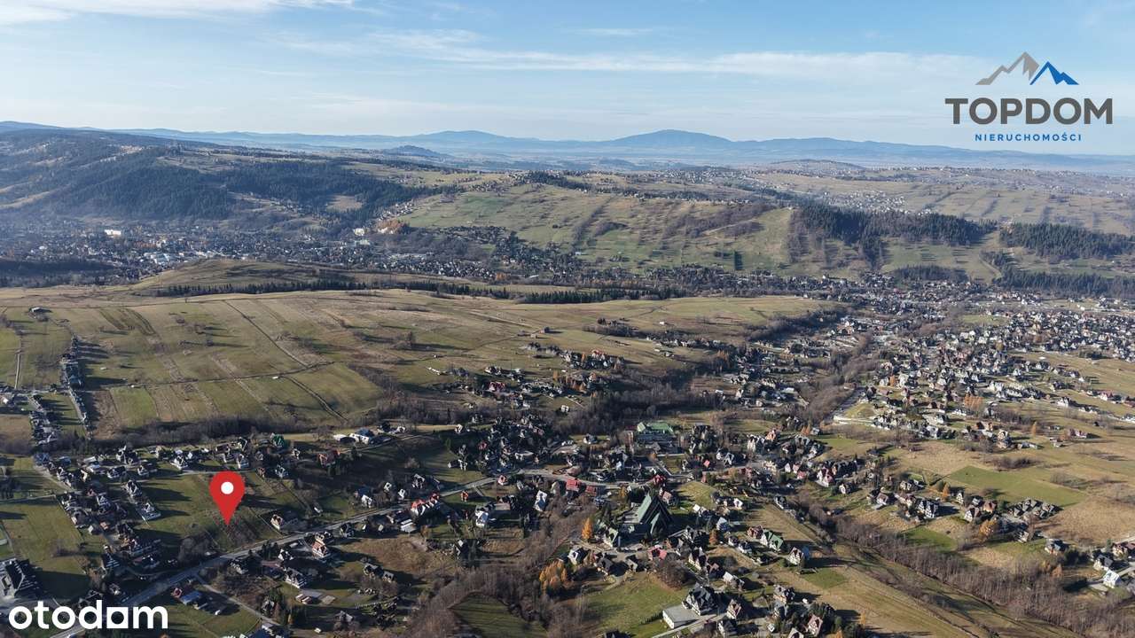 DZIAŁKA Z WIDOKEM W ZAKOPANEM Z POZWOLENIEM NA 3 DOMY I GARAŻ NA 6 AUT-10