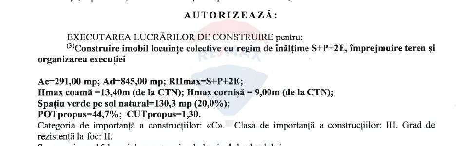 Teren Bucurestii Noi Autorizatie Construire S+P+2E+M-1