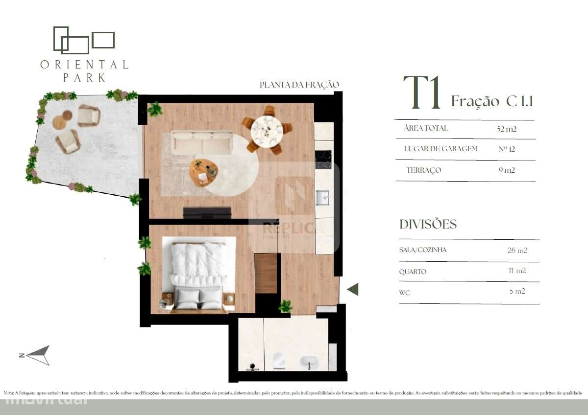 Apartamento T1 Novo com Varanda e Garagem - Grande imagem: 5/14