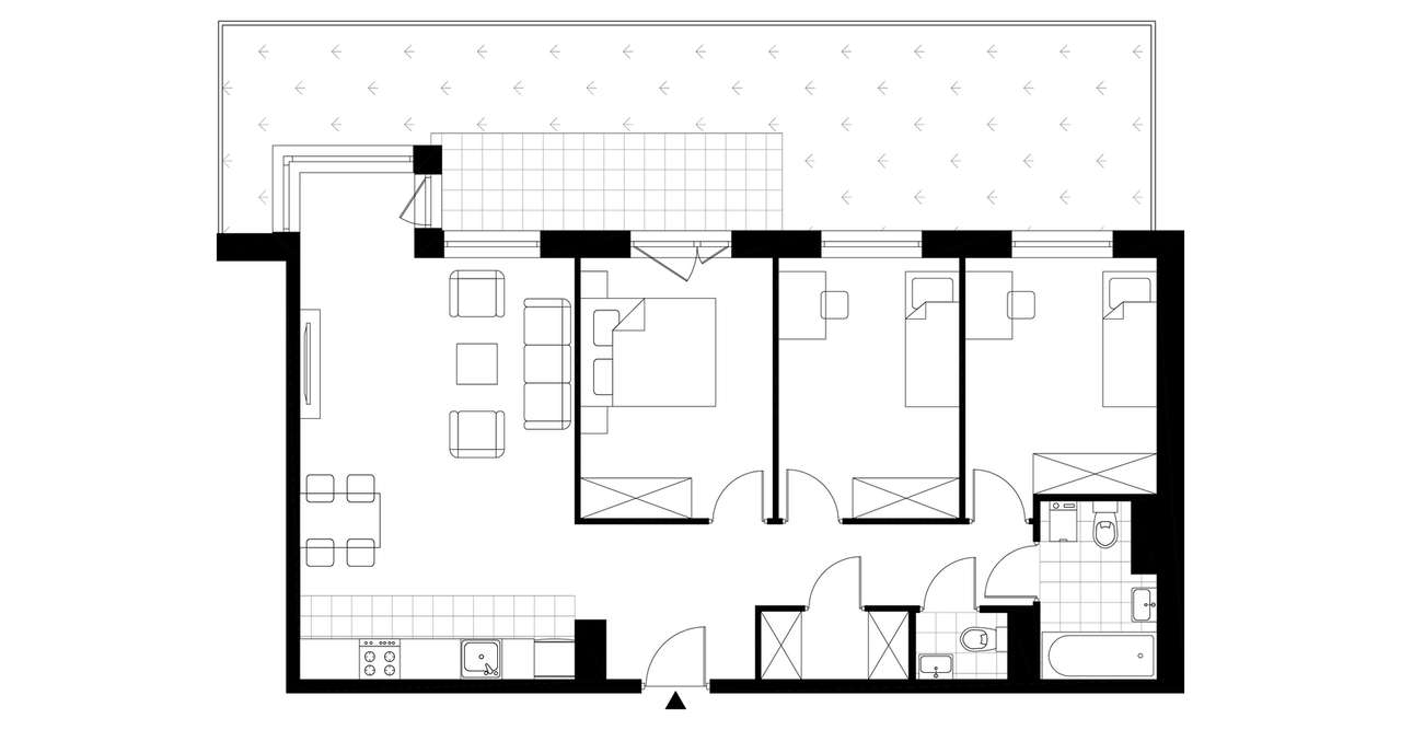 Gotowe 4-pokojowe mieszkanie 77 m2 + ogród - Pełny obrazek: 3/8