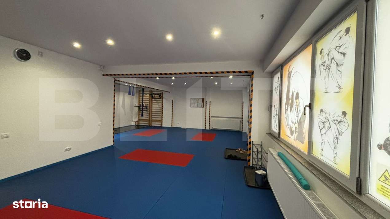 Spatiu comercial open space, demisol, 83 mpu, ideal fitness/studio - Imagine principală: 4/7