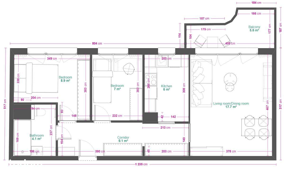 3 lub 4 pokojowe mieszkanie do remontu z balkonem, Os. Dywizjonu 303-0