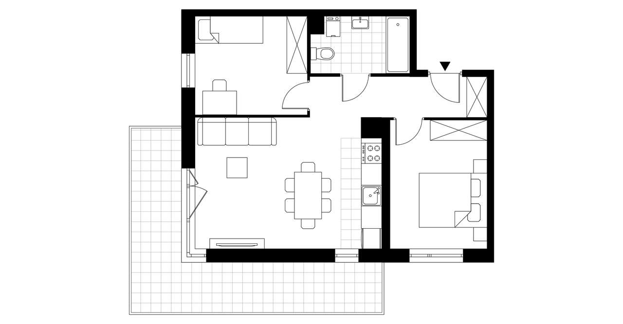 3-pokojowe mieszkanie 53m2 + balkon - Pełny obrazek: 3/8