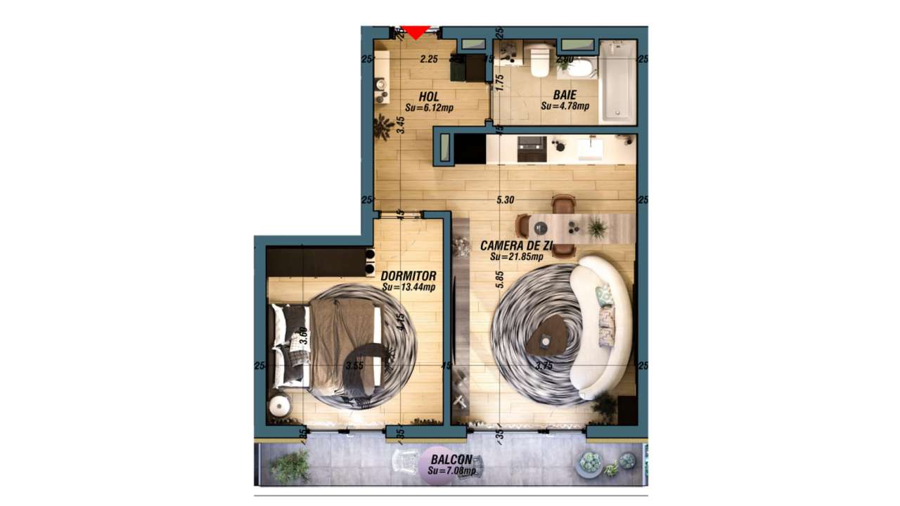 Apartament 2 camere, luminos, Avanera Suceava, 87.780 euro + TVA-9