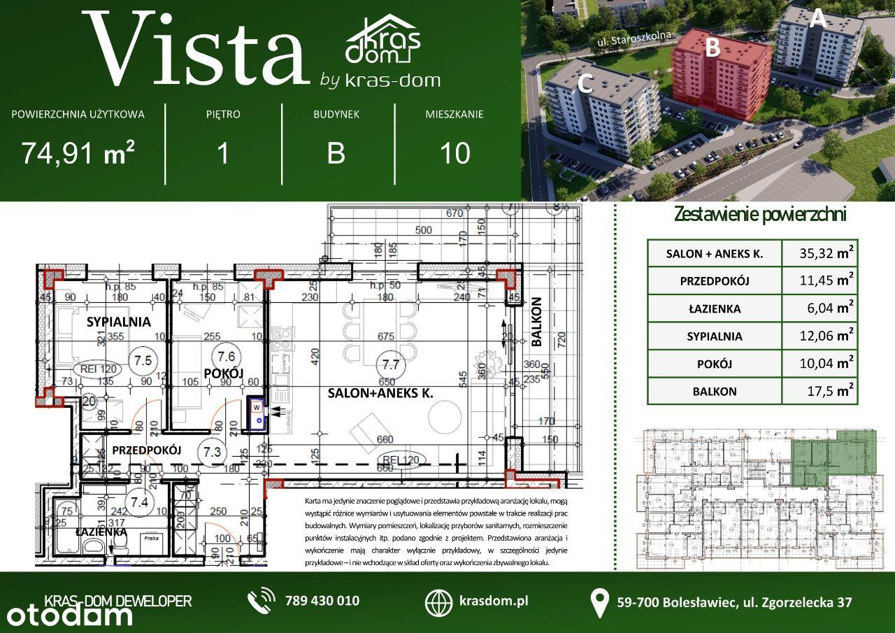 Vista by kras-dom Mieszkanie 74,91 m2