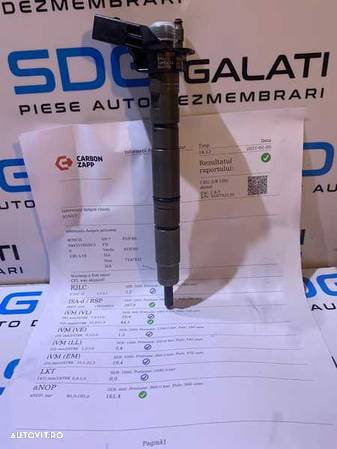 Injector Injectoare Verificate cu Fisa Audi TT 2.0 TDI CBBB 2007 - 2010 Cod 0445116030 03L130277 - 1