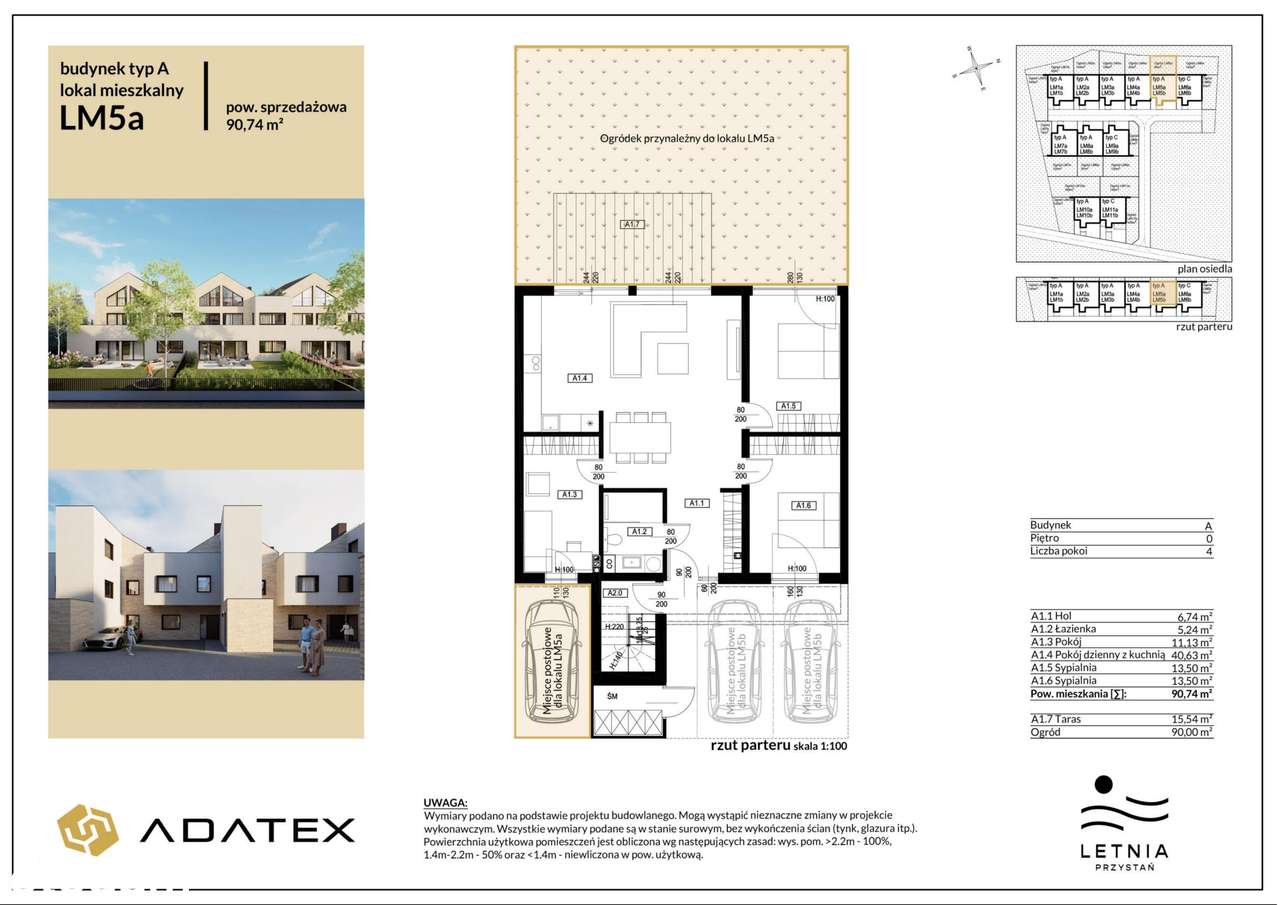 4-pokojowe mieszkanie 90m2 + ogródek - Pełny obrazek: 1/6